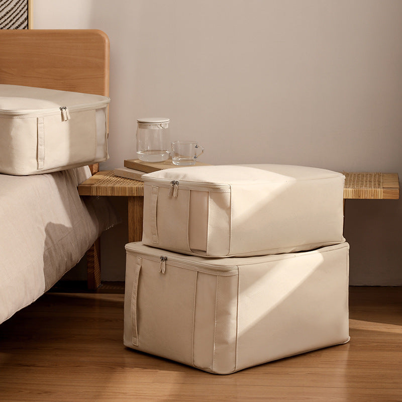 Cotton & Linen Storage Bags with Clear Window – Clothing & Quilt Organizer