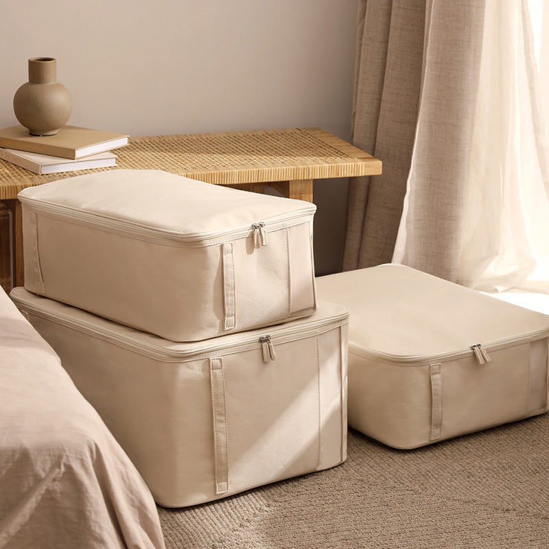 Cotton & Linen Storage Bags with Clear Window – Clothing & Quilt Organizer