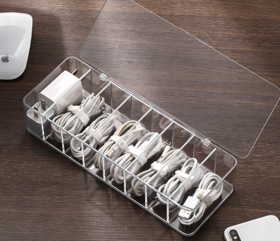 Dustproof Cable Management Box With Lid – Cord & Power Strip Organizer