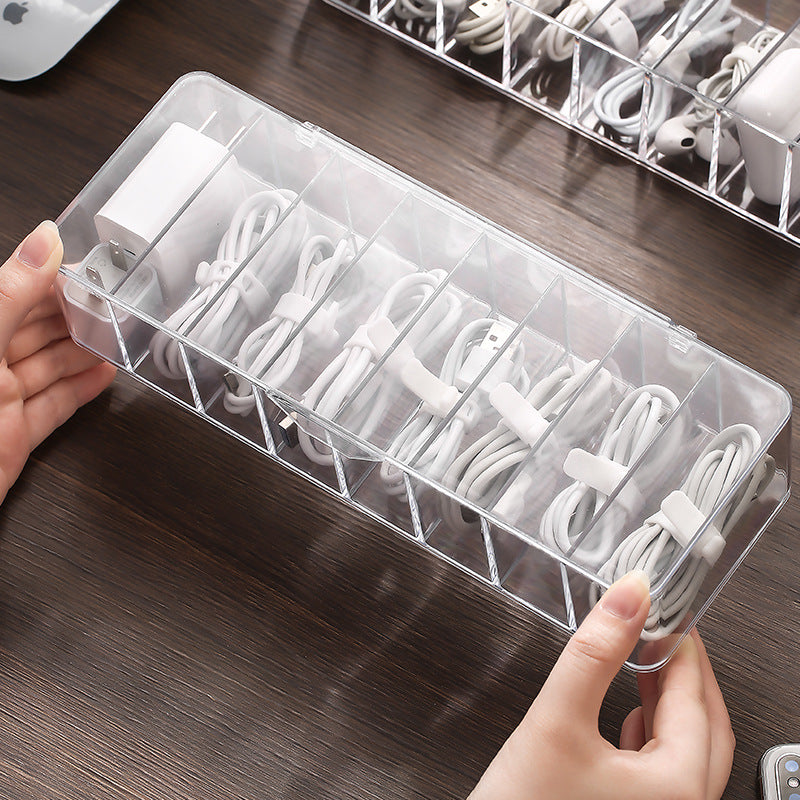 Dustproof Cable Management Box With Lid – Cord & Power Strip Organizer