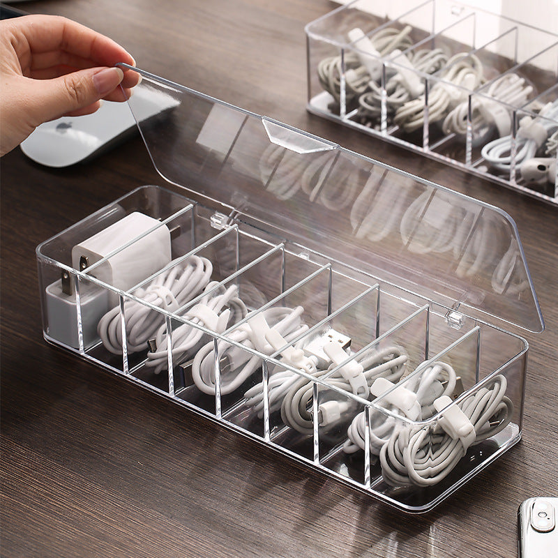 Dustproof Cable Management Box With Lid – Cord & Power Strip Organizer